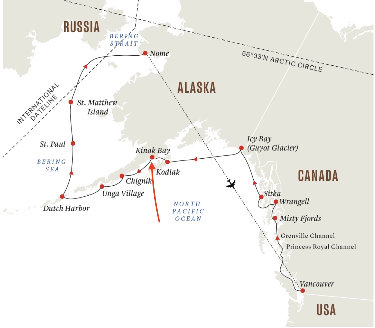 Travel map Kinak 16.8.22
