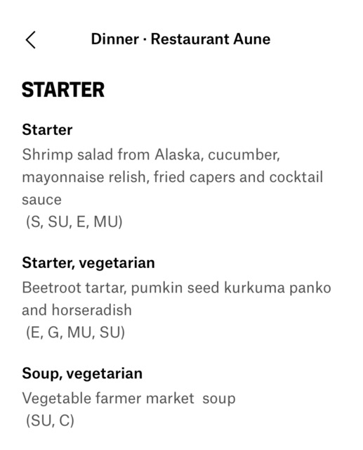 Dinner menu 9.8.22
