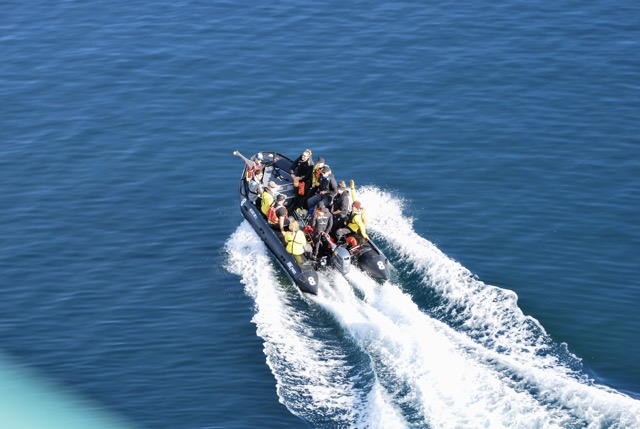 The team is in the first boat