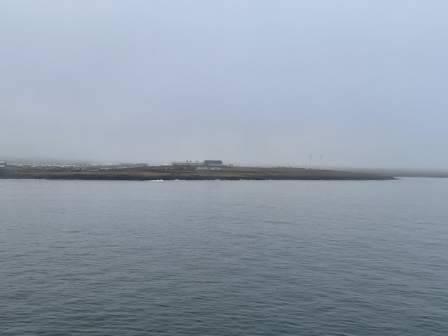 A glimpse of the island from aboard